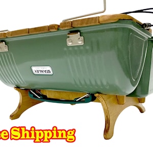 Stanley Lunch Box Stand Table 10 qt 9,4 L Compatible Protective Wooden Table No more scratches and bumps