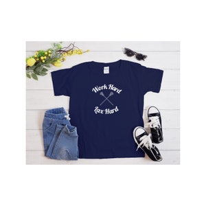 Kid&#39;s Work Hard Lax Hard Kid&#39;s Shirt, Kid&#39;s Lacrosse Shirt, Girl&#39;s Lacrosse, Boy&#39;s Lacrosse, Lacrosse Player, Lacrosse Lover, Lax Life!