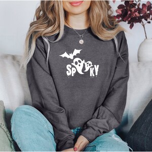 Spooky Sweatshirt, Halloween Sweatshirt, Vampire Sweatshirt, Scary Sweatshirt, Bats and Ghosts, Halloween Gift Ideas, Halloween Plus Sizes