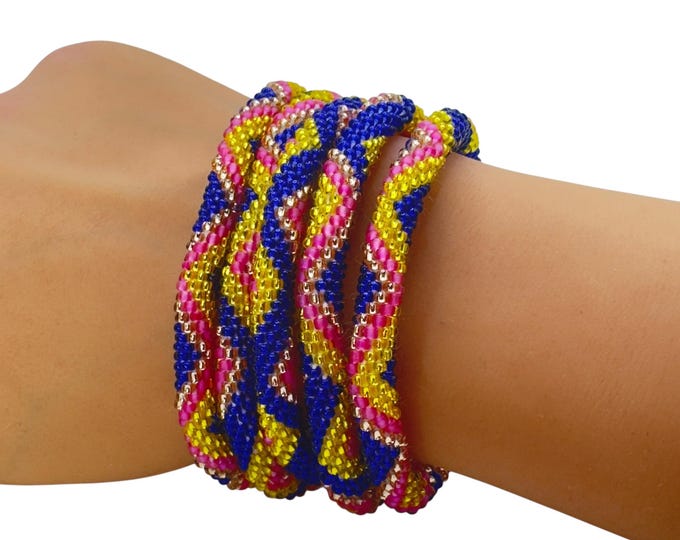 Boho Bliss | Nepal Glass Bead Bracelets | Beadwork Handmade Bracelets | One Bracelet