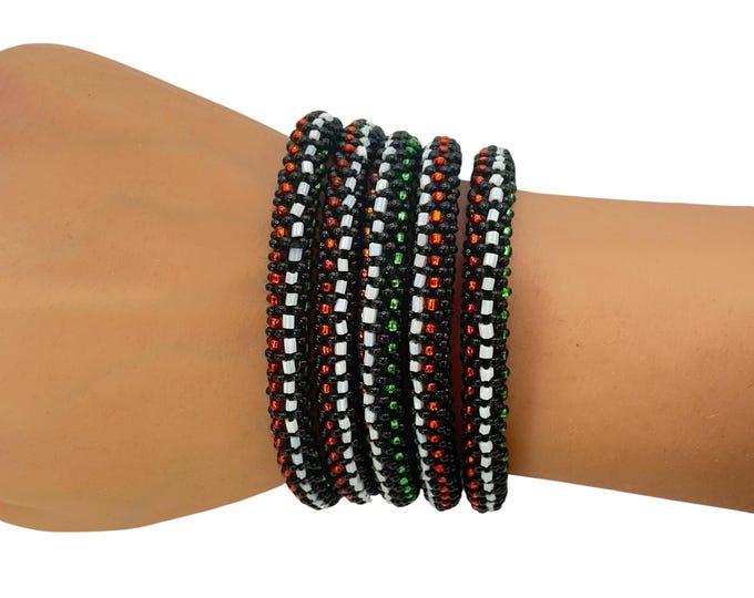 Alabaster Azul | Nepal Glass Bead Bracelet| Beadwork Handmade Bracelet | One Bracelet