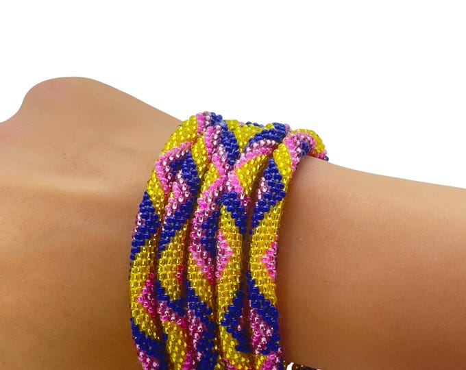 Bohemian Bliss-2 | Nepal Glass Bead Bracelets | Beadwork Handmade Bracelets | One Bracelet