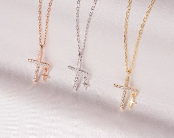 Mens Gold Cross Necklace - Etsy