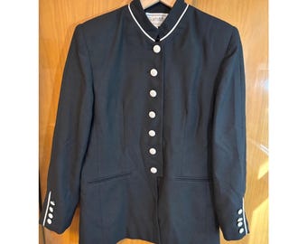 Vintage SuitsMe Blazer Black White Size 8