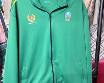 Rare Official Jawa Timur PON Indonesia National Games Track Jacket 5XL Walrus Green