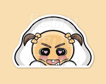 Kawaii Egg Vinyl Sticker | Water Resistant Laptop Decal