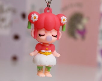 Cute bubblegum girl keychain/ keyring / perfect for gift