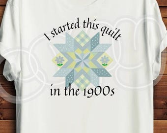 Ropa de patchwork. Empecé esta colcha en la década de 1900. Camiseta.