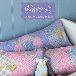 Tilda Pillow Tildas World Happy Campers Adore you Baby Bench Pillow with Sophie Basic and Meadow Basic Fabric Collection