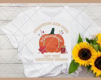 Heat Transfer, Pumpkin Pincushion, Quilt Pun DTF