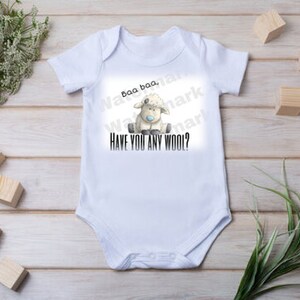 Kwekerij Baa Baa Black Sheep PNG/ kinderliedje downloadbare afbeelding/ ontwerp met kinderthema