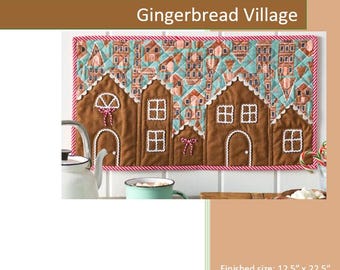 Lebkuchen Dorf Tischläufer oder Wandbehang Quilt Kit