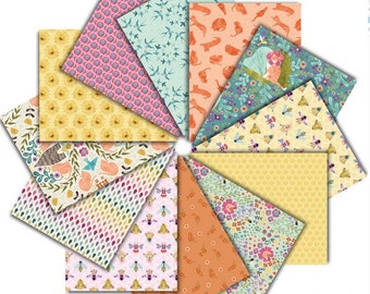 Curious Fat Quarter Packs, 12 Colors from Curious Garden by Pammie Jane for Dear Stella