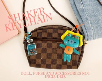 Arseni Perfume Bottle Shaker Keychain, Gmmtv Me and Thee, Peach and Me Inspired Fanmade Purse Charm