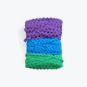 Colorful Rick Rack Trim, Wavy Sewing Embellishment (Sold by the Yard)