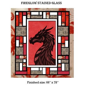 Fireglow-quiltkit voor gebrandschilderd glas met Ruby Star Fireglow-stof
