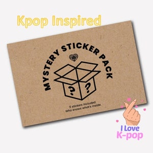 Pacotes de adesivos inspirados no KPop, diversos conjuntos de adesivos misteriosos