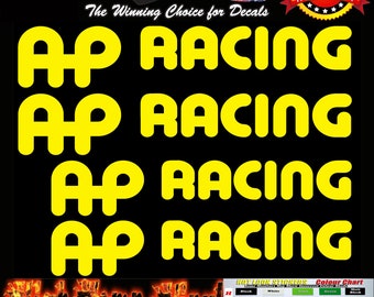 AP Racing x4 HighTemp Brake Caliper Logo Decals to Suit Holden Commodore Calipars only.