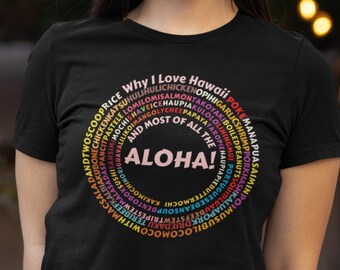 Hawaii Food Culture Shirt, Hawaiian Foodie T-Shirt, Hawaiian Food Tee, Ono Grindz, Aloha Snacks, Coconut Memories Shop