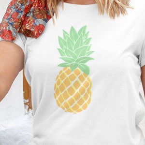 Pineapple Shirt, Pineapple Summer T-Shirt, Pineapple, Princess, BOHO Fruit Tee, Simple Aesthetic Design, Beach Vibes, Summer Clothing