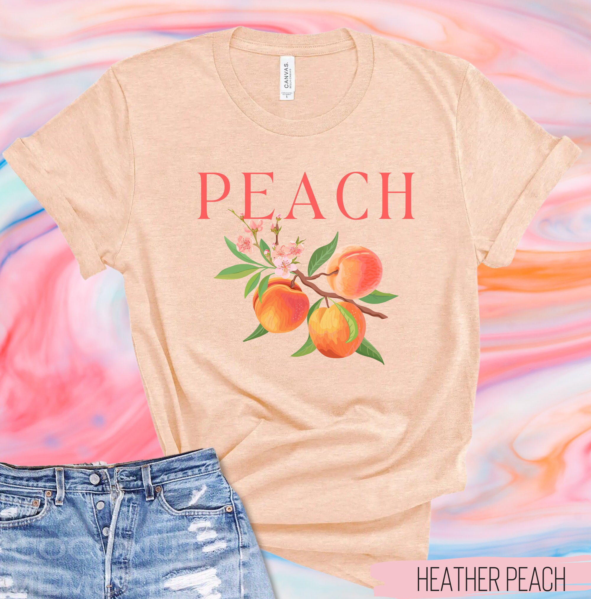 Peach Shirt, Peach T-shirt, Peach Tee, Designer Peaches, Trendy Fruit  Design, Watercolor Peaches, Georgia Peaches, Just Peachy, Travel Tee -   Canada