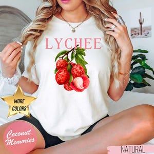Lychee Fruit Shirt, Lychee T-Shirt, Lychee Tee, Exotic Fruit Tee, Tropical Fruit Shirt, Designer Lychee Shirt, Lychee Fruit Shirt Gift