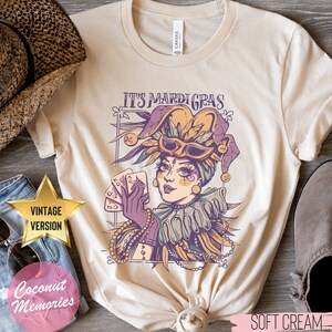 マルディグラ 2025 Tシャツ、ヴィンテージ マルディグラ デザイン、ファット チューズデー シャツ、ニューオーリンズ T シャツ、マルディグラ パレード シャツ、カーニバル パーティー衣装