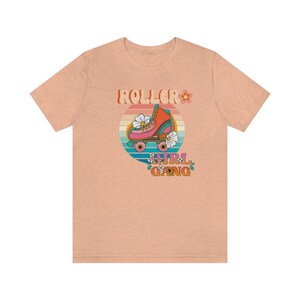 Roller Girl Retro Tee | Roller Derby | Roller Skating tee | 70s 80s Retro Design | Graphic Women & Men Tee | Coconut Memories T-Shirt image 6