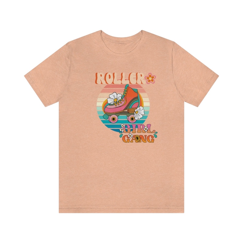 Roller Girl Retro Tee | Roller Derby | Roller Skating tee | 70s 80s Retro Design | Graphic Women & Men Tee | Coconut Memories T-Shirt image 6