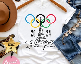 2024 zomerspelen Parijs Frankrijk shirt, Parijs zomerspelen souvenir T-shirt, reizen naar Frankrijk voor 2024 zomerspelen, Eiffeltoren cadeau tee