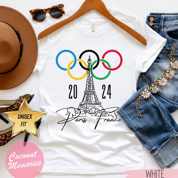 T-shirt Jeux d'été de Paris 2024, T-shirt souvenir Jeux d'été de Paris, Voyage en France pour les Jeux d'été de 2024, T-shirt cadeau Tour Eiffel