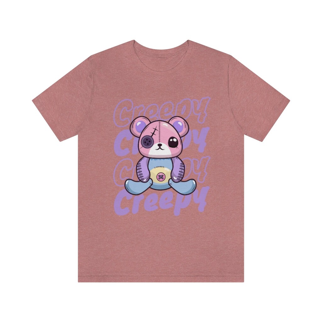 BLACK CREEPY BEAR TEE
