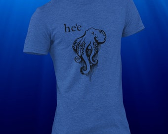 He'e Shirt | Hawaiian Octopus Shirt | Animals of Hawaii Shirt | Unisex - Women & Men Tee | Coconut Memories T-Shirt