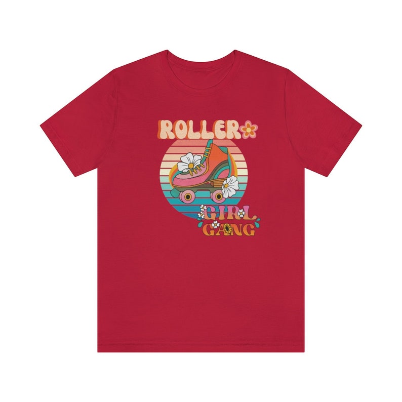 Roller Girl Retro Tee | Roller Derby | Roller Skating tee | 70s 80s Retro Design | Graphic Women & Men Tee | Coconut Memories T-Shirt image 5