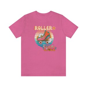 Roller Girl Retro Tee | Roller Derby | Roller Skating tee | 70s 80s Retro Design | Graphic Women & Men Tee | Coconut Memories T-Shirt image 8