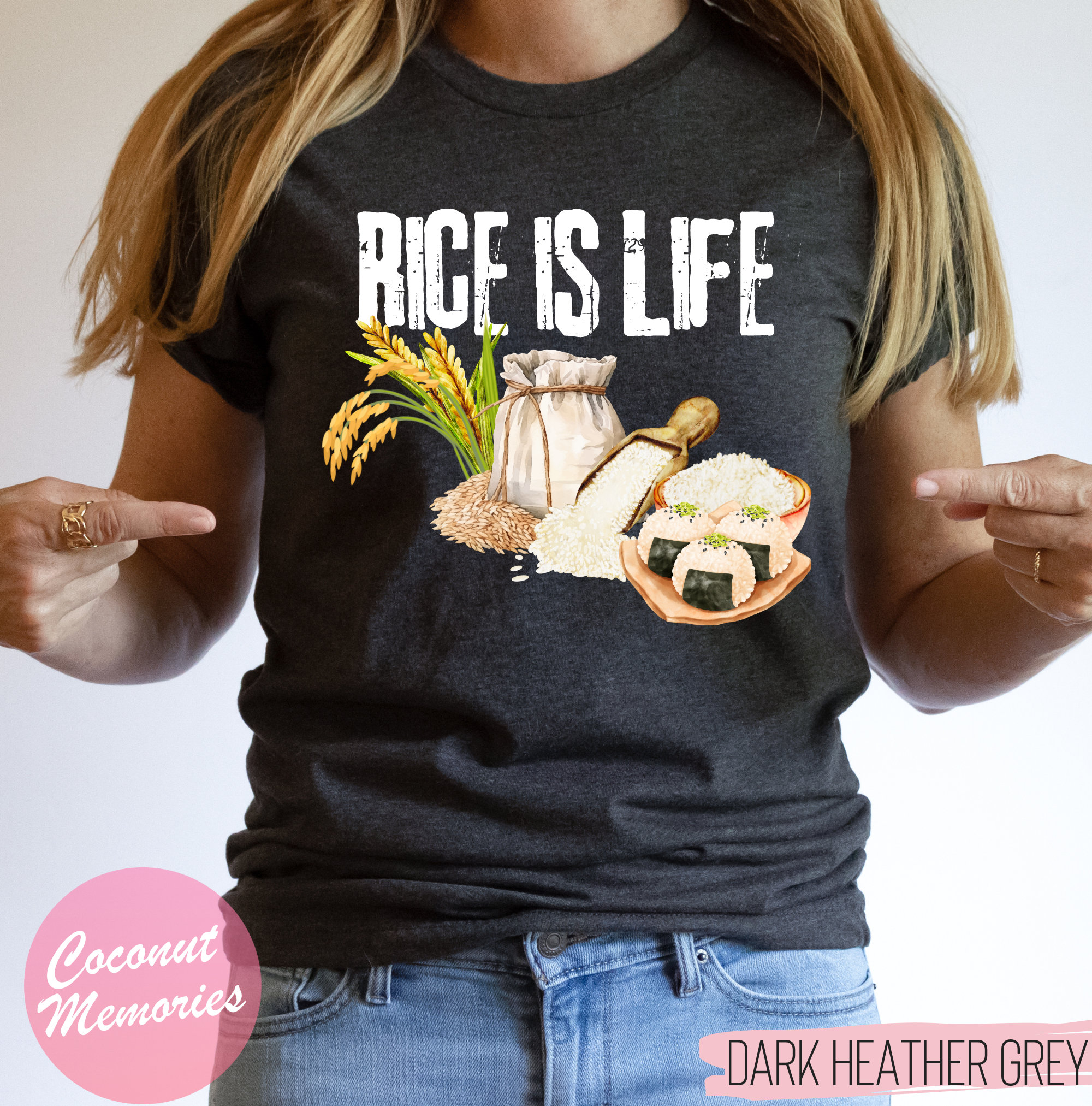 Trendy Rice Rice is Life Shirt, Raised on Rice Tshirt, Cycle of Rice, Foodie Gift ...
