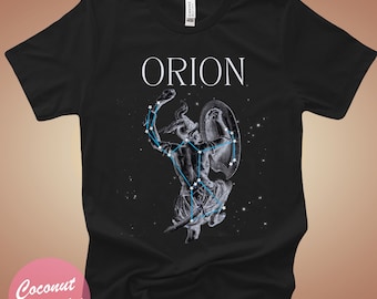 Orion Sternbild Shirt, Orion griechische Mythologie T-Shirt, Stargazer T-Shirt, Sternenkind Geschenk, Weltraum-Liebhaber-Shirt, Astronomie-Sternkarte T-Shirt