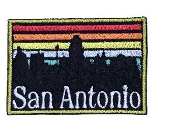 San Antonio Skyline Iron On Patch - Retro New York Patch - New York Hat Patch - New York Patch Patch