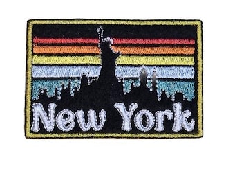 New York Skyline Iron On Patch - Retro New York Patch - New York Hat Patch - New York Patch Patch