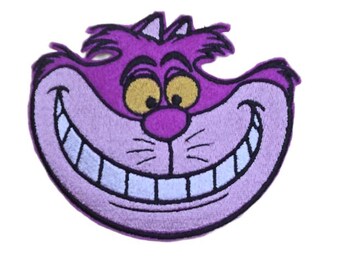 Grinning Cat Iron On Patch