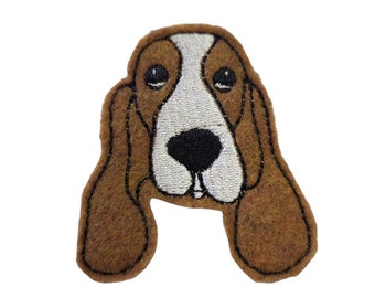 Carrete de fieltro con cabeza de Bassett Hound o Badgereel