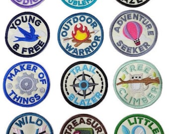 Childrens Iron On Merit Badges - Whole set Available at Reduced Cost