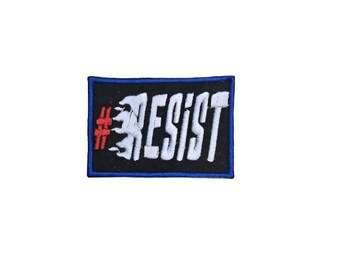 Resist Iron On Patch - #Resist Patch - Anti Trump Patch - Anti Elon Patch - Pro America Patch