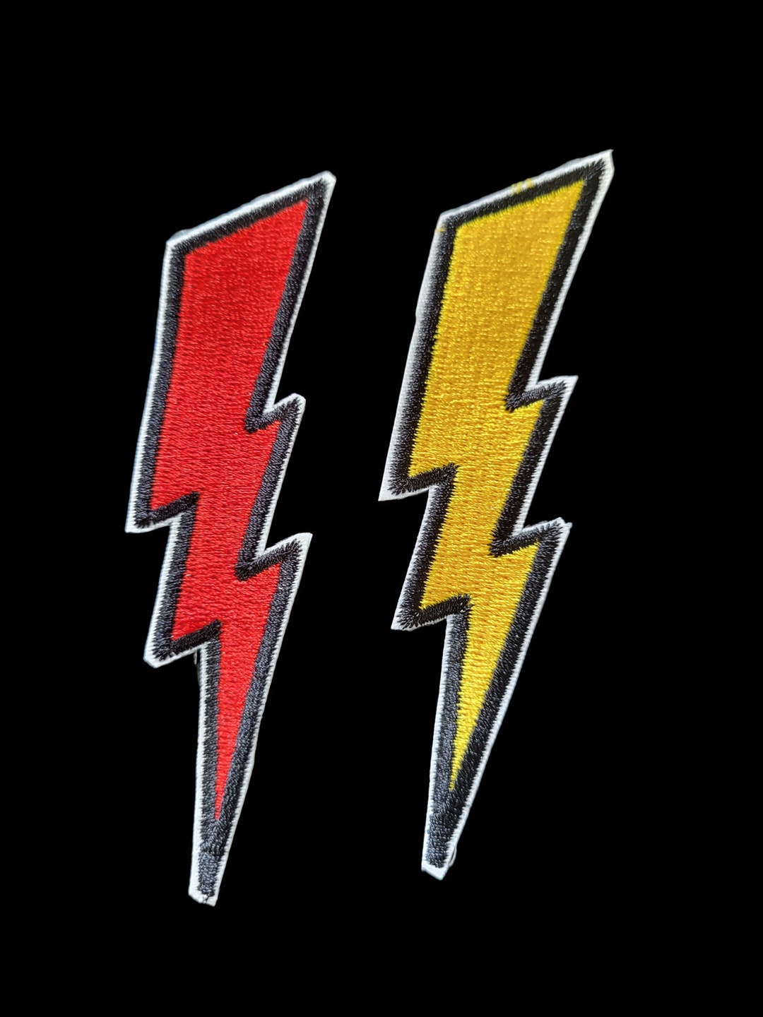 Lightning Bolt Iron on Patch Etsy