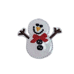Stick Arm Snowman Vinyl Feltie or Badge Reel