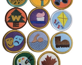 Medium Iron On Scouting Badges  Camping Badges Daily Chores Iron On Patch