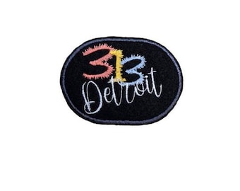 Detroit 313 Iron On Patch - Detroit Patch - 313 Patch - Detroit Hat Patch - 313 Hat Patch - Michigan Patch
