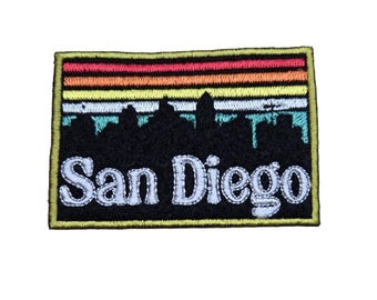 San Diego Skyline Iron On Patch- California Patch - City Patch