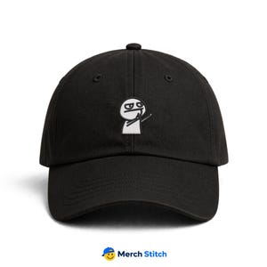 Premium Funny Meme Embroidered Dad Hat – Sarcastic Middle Finger Guy Design Baseball Cap for Men & Women, Adjustable Classic Hat
