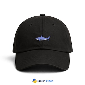 Premium Shark Embroidered Dad Hat – Stylish Shark Baseball Cap for Men & Women, Adjustable Classic Hat